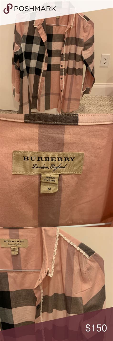 burberry pink plaid shirt